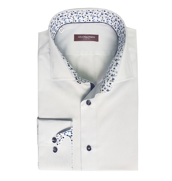 Светло-серая сорочка Allan Neumann Slim fit 010752
