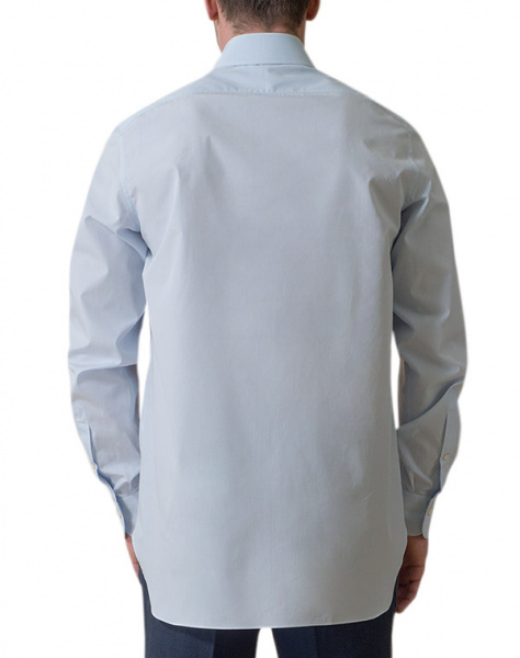 Сорочка Colletto Bianco Classic fit голубая  микроклетка 004747 CLF 