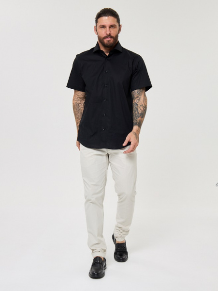 Рубашка Dave Raball черная Regular fit 000309 RFs 
