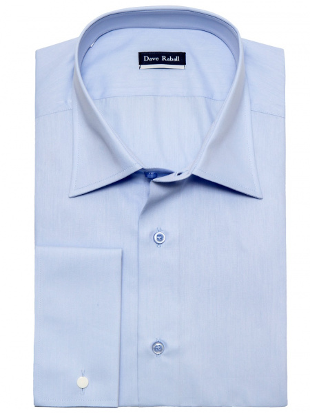 Голубая сорочка Dave Raball Slim fit под запонку 005962 
