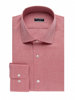 Красная сорочка Dave Raball Slim fit из структурной ткани 009324