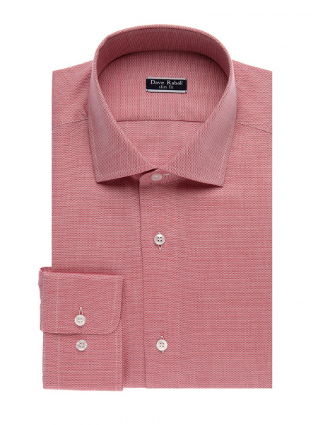 Красная сорочка Dave Raball Slim fit из структурной ткани 009324