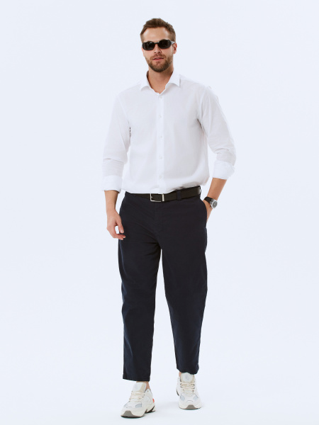 Белая сорочка Dave Raball Regular fit хлопок с эластаном 000236 