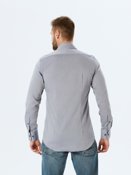 Серая сорочка Dave Raball Slim fit 000226 