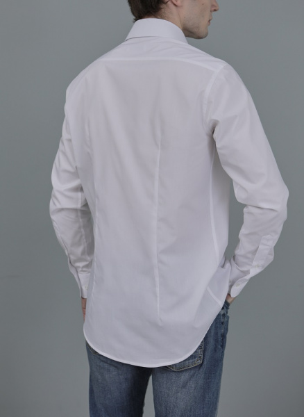 Белая сорочка Dave Raball Slim fit хлопок с эластаном 000150 