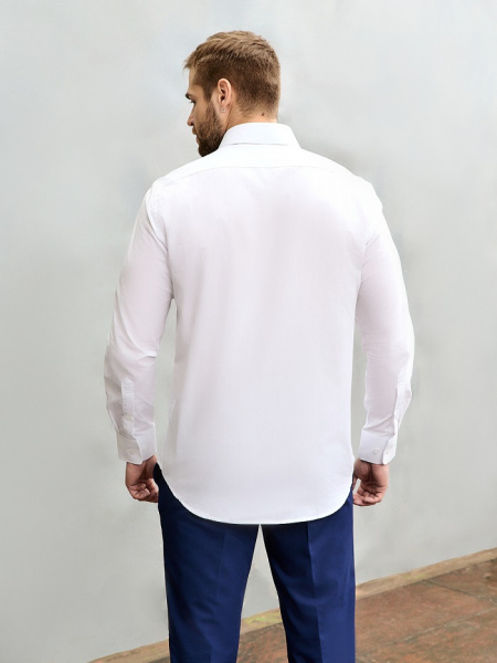 Белая сорочка Dave Raball Regular fit органический хлопок с отделкой 000161 