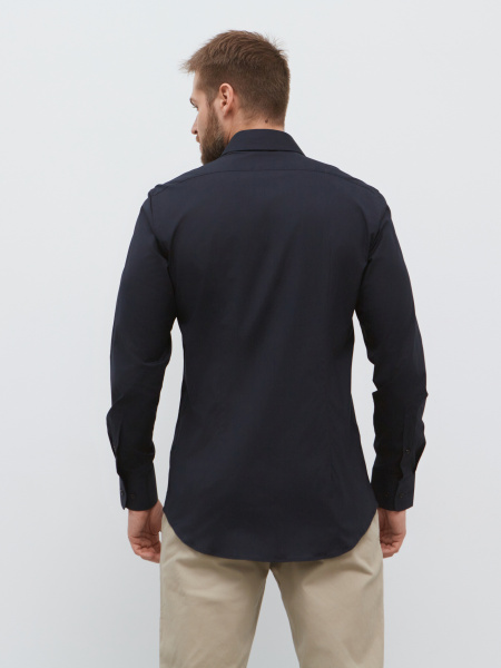 Рубашка Dave Raball Slim  fit черная 000315 SF 