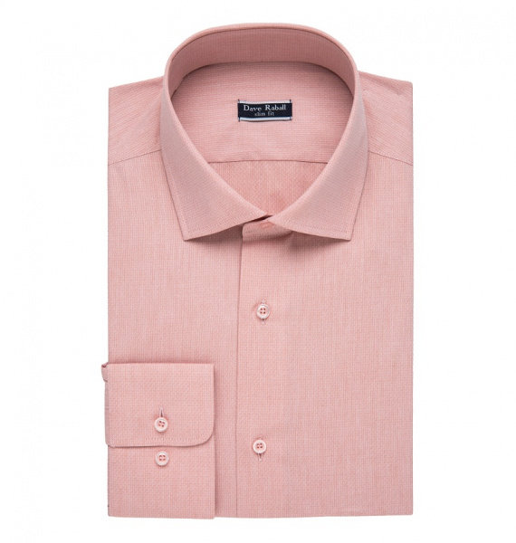 Коралловая сорочка Dave Raball Regular fit из структурной ткани 008296