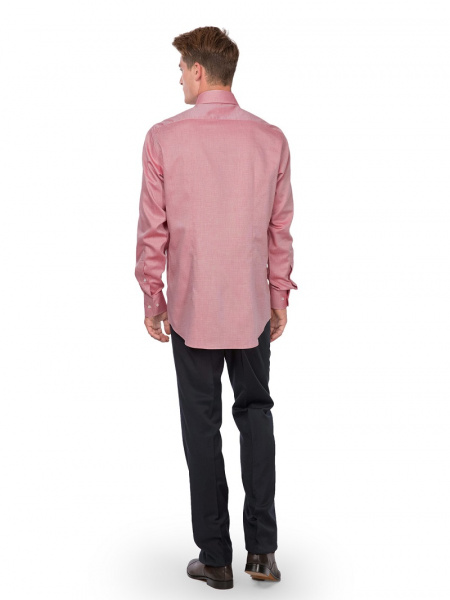 Красная сорочка Dave Raball Slim fit из структурной ткани 009324 