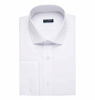 Белая сорочка Dave Raball Slim fit под запонку 008383 SF 