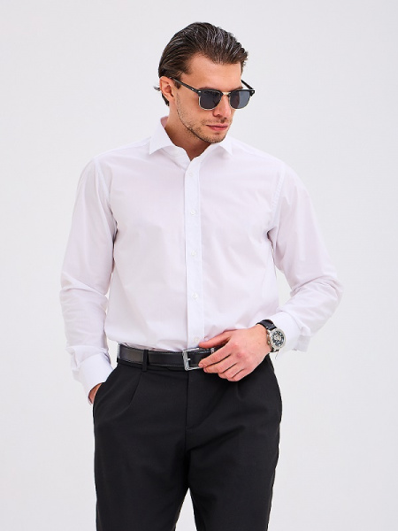 Рубашка Dave Raball Classic fit  белая  000317 CF