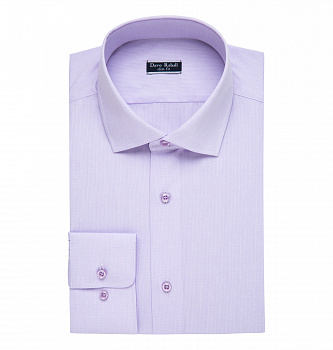 Сиреневая сорочка Dave Raball Regular fit из структурной ткани 008300