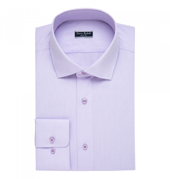 Сиреневая сорочка Dave Raball Regular fit из структурной ткани 008300