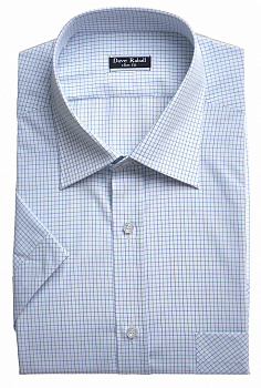 Сорочка Dave Raball Super Slim fit в зелено-голубую клетку 006800 SSFs