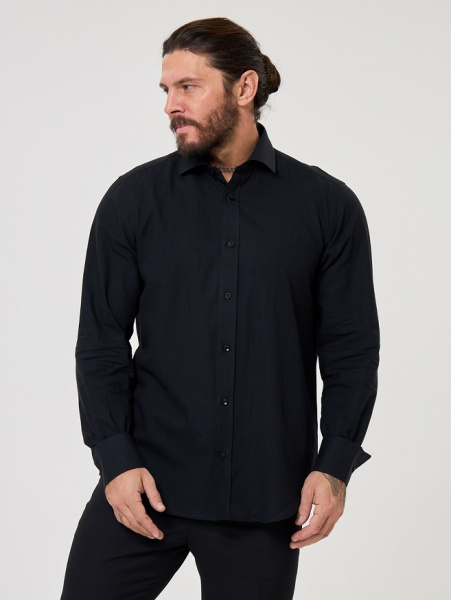 Рубашка Dave Raball Regular fit черная 000325 RF 
