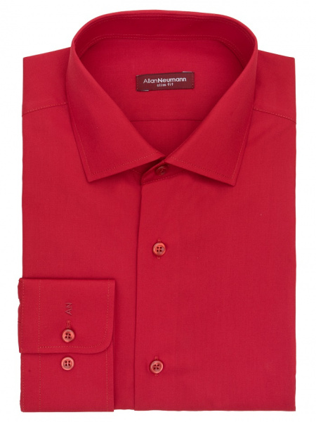 Красная сорочка Allan Neumann Slim fit 000143 