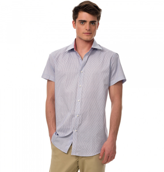 Сорочка Dave Raball Slim fit принт кор.рукав 007388