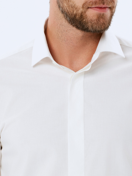 Сорочка Dave Raball цвета айвори Slim fit 000242 