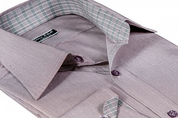 Фиолетовая сорочка Dave Raball Super Slim fit с отделкой 007031