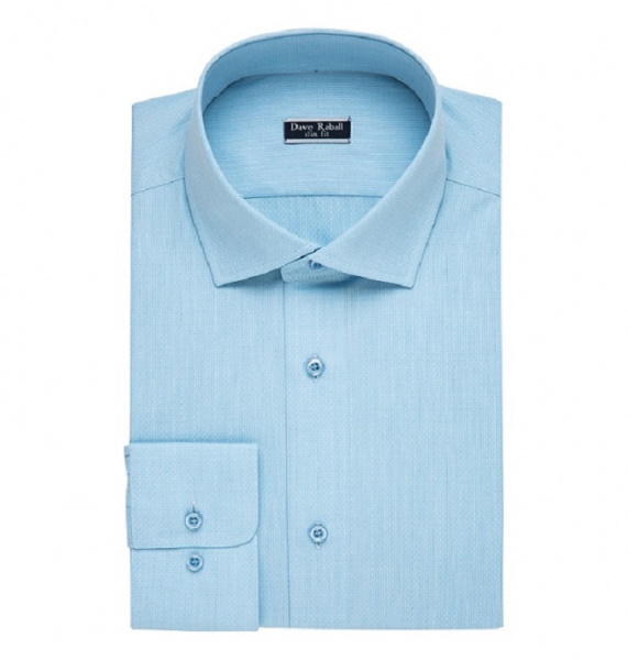 Голубая сорочка Dave Raball Slim fit из структурной ткани 008301