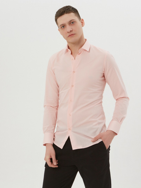 Розовая сорочка Allan Neumann Super Slim fit 010503 