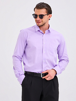 Рубашка Dave Raball Slim fit сиреневая 000324 SF