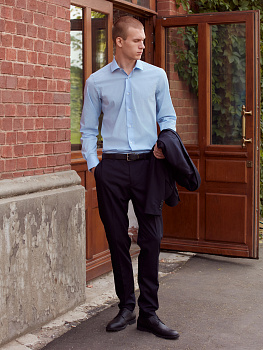 Голубая сорочка Dave Raball Regular fit 000259