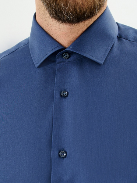 Темно-синяя сорочка Colletto Nuovo Slim fit 000171 