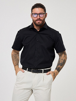 Рубашка Dave Raball черная Regular fit 000309 RFs