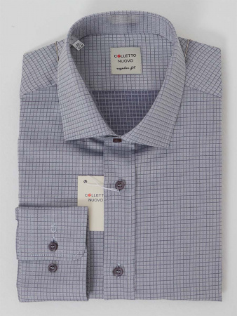 Рубашка Colletto Nuovo Regular fit серая 000228 