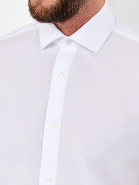 Белая сорочка Dave Raball Slim fit органический хлопок под запонку 000156 