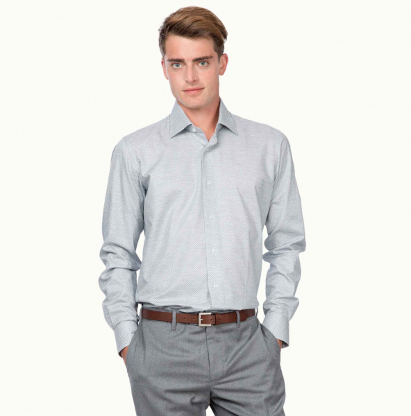 Серая сорочка Colletto Bianco Regular fit 009672 RF 