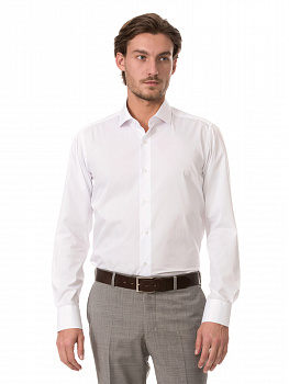 Белая сорочка Dave Raball Slim fit хлопок с эластаном 000235