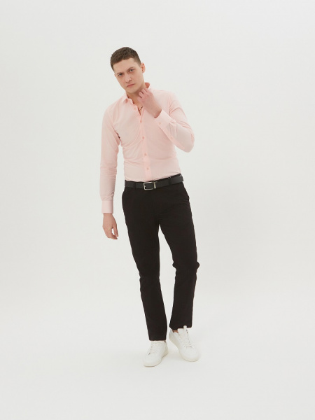 Розовая сорочка Allan Neumann Super Slim fit 010503 