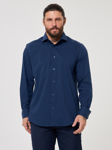 Рубашка Dave Raball Regular fit темно-синяя  000332 RF 