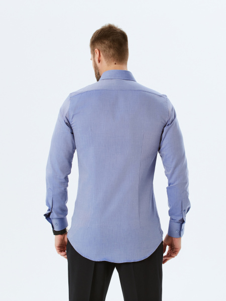 Синяя сорочка Colletto Nuovo Slim fit 000232 