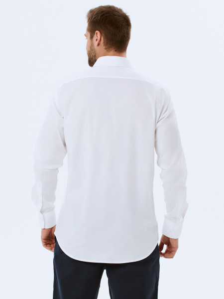 Белая сорочка Dave Raball Regular fit хлопок с эластаном 000236 