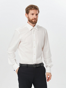 Сорочка Dave Raball Regular fit молочного цвета под запонку 004325 RF