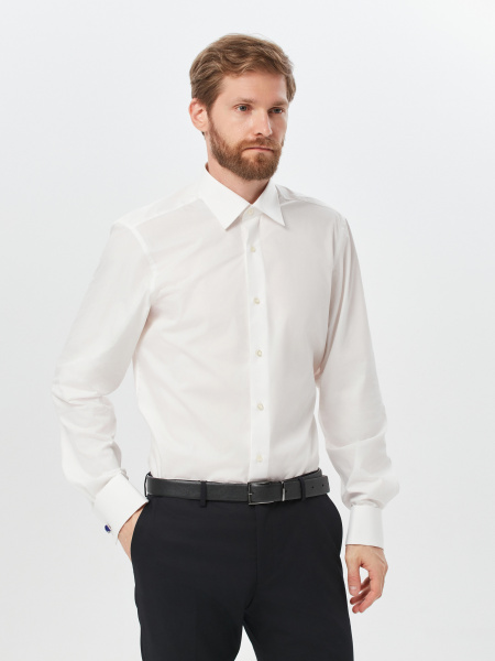 Сорочка Dave Raball Regular fit молочного цвета под запонку 004325 RF