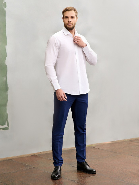 Белая сорочка Dave Raball Regular fit органический хлопок с отделкой 000161 