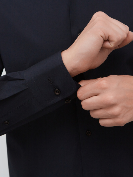 Рубашка Dave Raball Slim  fit черная 000315 SF 