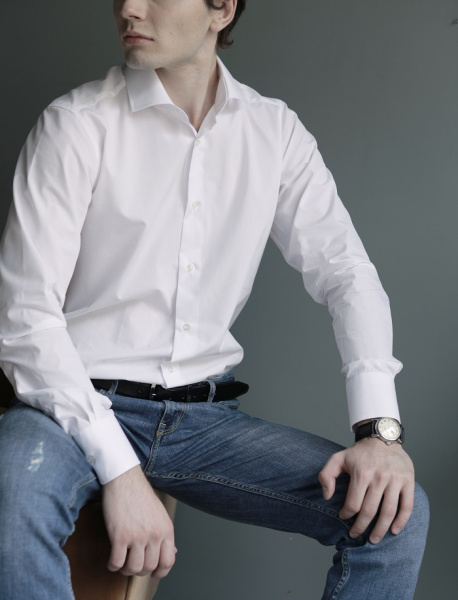 Белая сорочка Dave Raball Regular fit 000204 