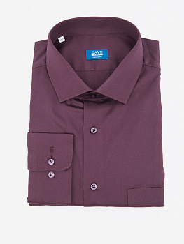 Вишневая сорочка Dave Raball Classic fit карман 000201