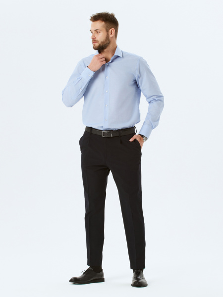 Голубая сорочка Colletto Nuovo Regular fit 000234 