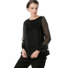 Черная двухслойная блузка Colletto Bianco 008231 CB