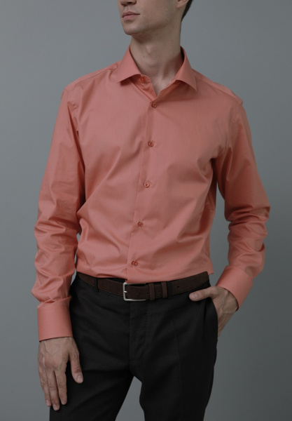 Оранжевая сорочка Allan Neumann Regular fit 000016 