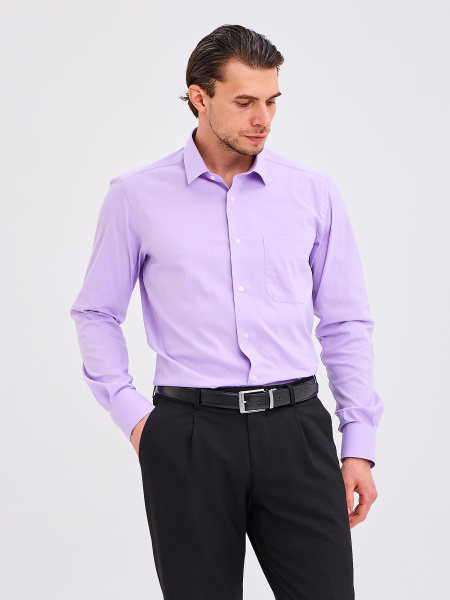 Рубашка Dave Raball Slim fit сиреневая 000324 SF 