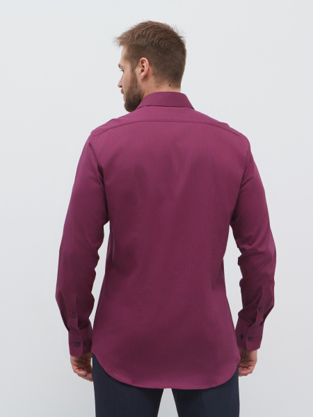 Сорочка Dave Raball Slim fit в бордово-синию клетку 000268 