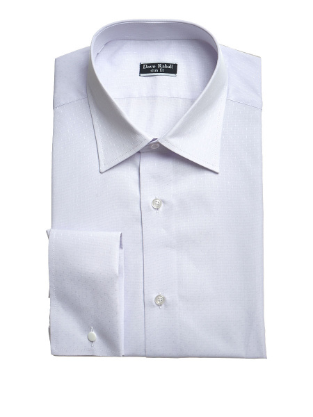 Рубашка Dave Raball сиреневая структура запонка Slim fit 005966 SF