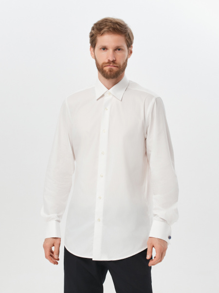 Сорочка Dave Raball Regular fit молочного цвета под запонку 004325 RF 